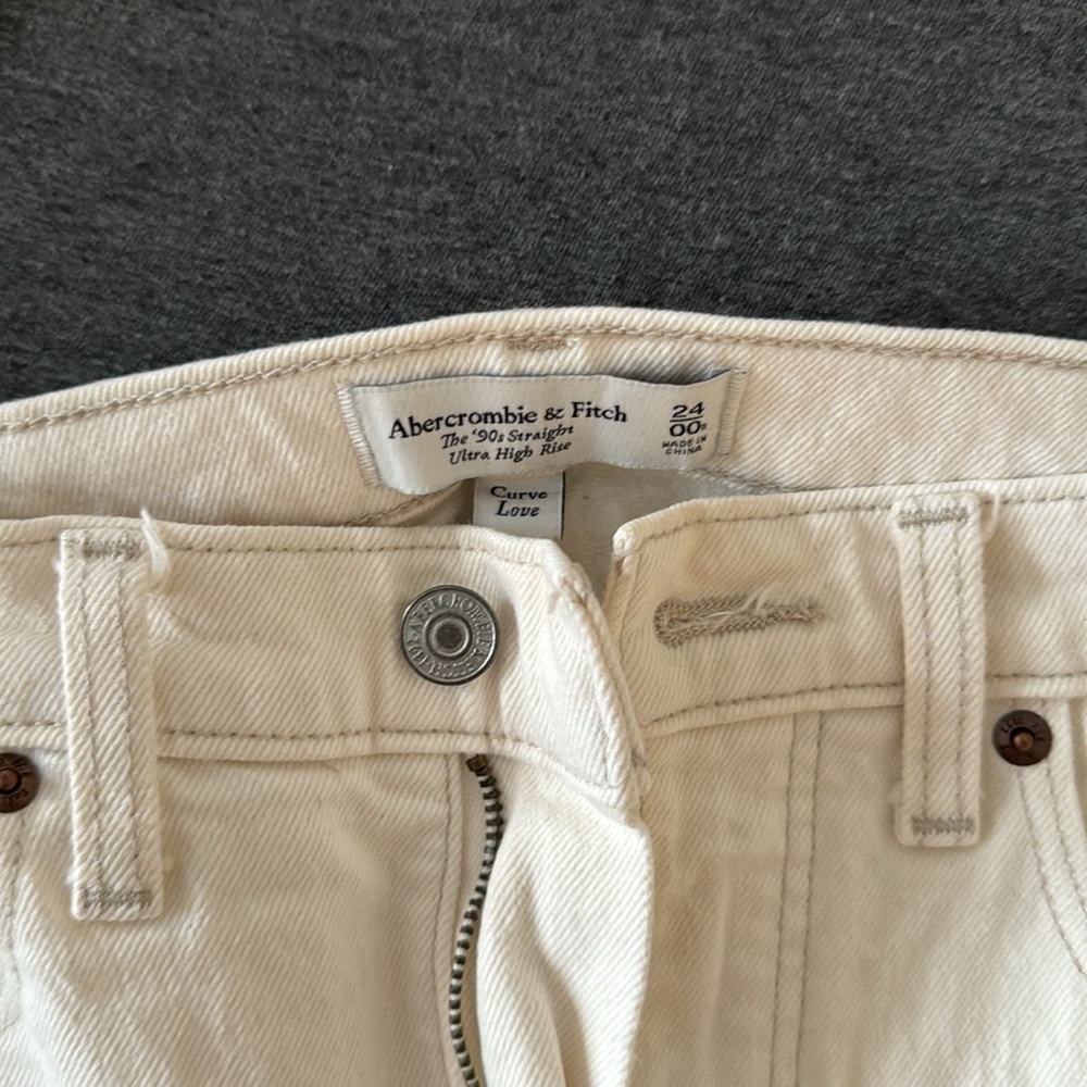 Abercrombie | 90s High Rise Split Hem Jean **Curve Love - Picture 4 of 4
